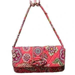 Vera Bradley detachable Knot just‎ a Clutch shoulder bag call me coral retired